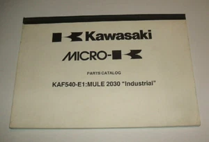 Kawasaki Mule 2030 Kaf540 Parts Catalog Manual Kaf540-e1 1990 1991 1992 - Foto 1 di 4