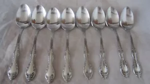 8 cucchiaini da tè Oneida SSS BOURBON posate inox lucide 6" - Foto 1 di 6