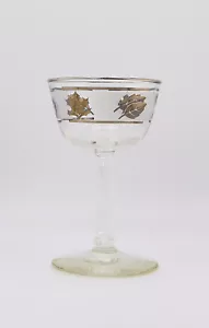 Single Silver Leaf Sherbet Champagnerglas Vintage Libby 5" hoch - Bild 1 von 4