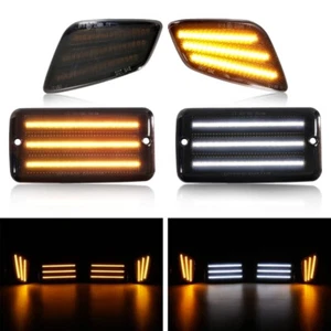 For 1997-2006 Jeep Wrangler TJ Front Bumper Turn Signal & Side Marker Light 4Pcs - Picture 1 of 12