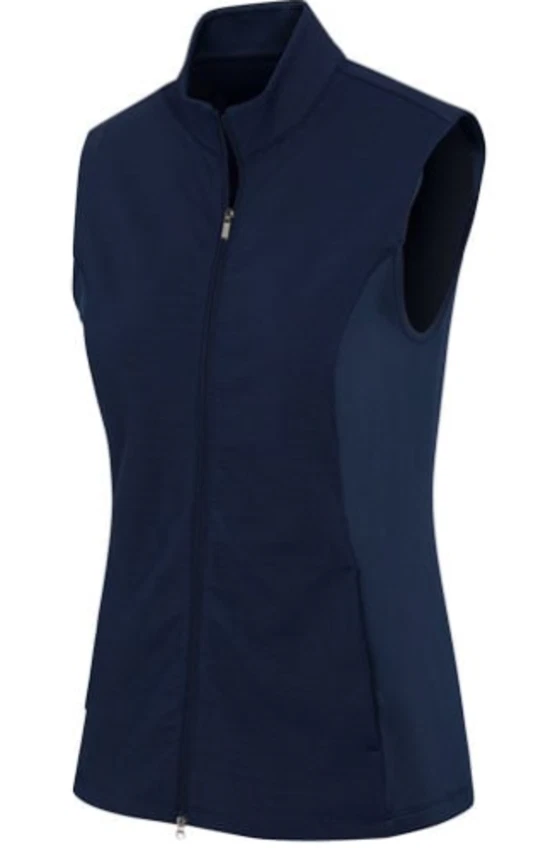 全新 Greg Norman 女式吸湿排汗罗纹高尔夫背心 尺寸 M — 第 1/1 张图片