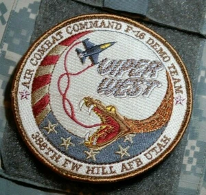 AIR COMBAT COMMAND FIGHTING FALCON F16 DEMO TEAM VIPER WEST 388TH FIGHTER WING - Picture 1 of 4