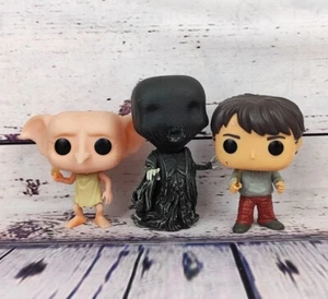Funko POP Movies Harry Potter Bundle Dobby, Harry & Dementor 3.75" Figures Used - Picture 1 of 15