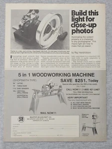 1981 Magazine Advertisement Page Master Woodcraft 5 In 1 Woodworking Machine Ad - Picture 1 of 1