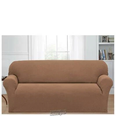 Funda protectora para sofá tejido de canasta elástica Mason resistente a manchas de arena/derrames 74"-96" mascota Foto 1 de 2