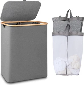 Versatile 150L Laundry Basket with Lid & Detachable Inner Bags for Easy Sorting - Picture 1 of 9