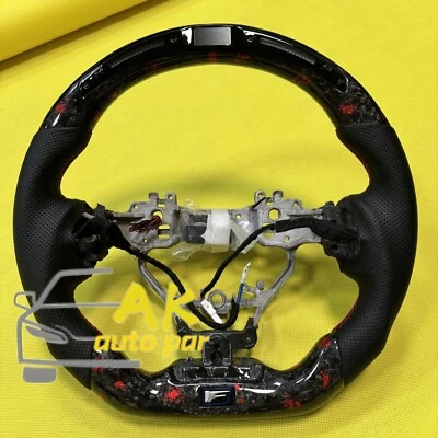 Volante de fibra de carbono forjado LED apto para Lexus CT IS GS NX RC 2014-2025 Foto 1 de 4