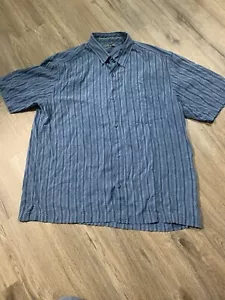 Men's REI Short Sleeve Button Front Shirt XL Blue - Picture 1 of 5