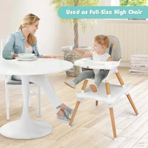 NNECW 5 in 1 Convertible Wooden High Chair for Babies - Picture 1 of 11