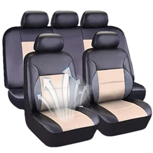 5-Sits Full Set Seat Covers Leather Cushion Protector For Car Accessories 9pcs - Picture 1 of 10