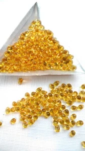 125 Transparent LIGHT AMBER Czech Glass Mini Teardrop Beads 6x4mm - Picture 1 of 2