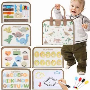 Montessori Feltro Tavola Occupata per Bambini Giocattolo Sensoriale Interattivo Libro Silenzioso Tan - Foto 1 di 6