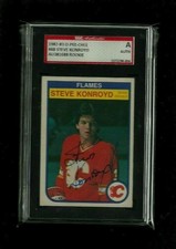 Steve Konroyd 1982-83 O-PEE-CHEE Auto Rookie #48 SGC Authentic! Calgary Flames!