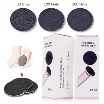 60Pcs Replacement Sandpaper Disc Pad Sanding Paper For Electric Foot File? ! - Image 1 of 4