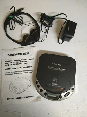 Reproductor de CD personal Memorex de colección con auriculares digitales de protección antichoque Foto 1 de 4
