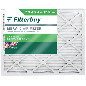 Filterbuy 14x20x1 Pleated Air Filters, Replacement for HVAC AC Furnace (MERV 13) - Picture 1 of 15