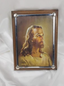 HEAD OF CHRIST LITHOGRAPH WALL ART JESUS GOD SALLMAN 1940 KRIEBEL BATES 5×7 - Picture 1 of 7
