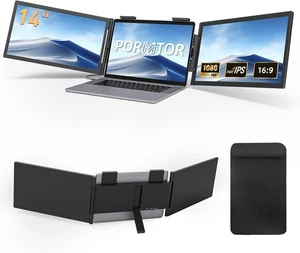 New Portable 14″ Dual FHD 1080p IPS Laptop Screen Extender Plug & Play USB-C - Picture 1 of 9
