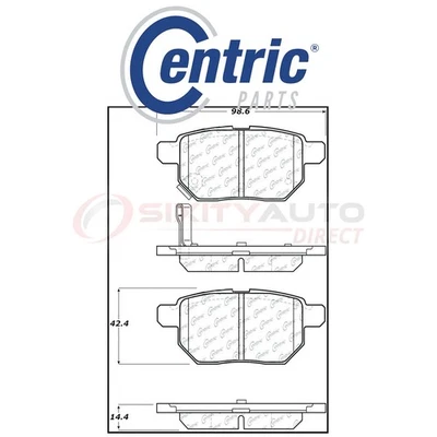 Centric C-TEK Metallic Disc Brake Pads for 2017-2018 Toyota Prius Prime 1.8L iy Foto 1 de 4
