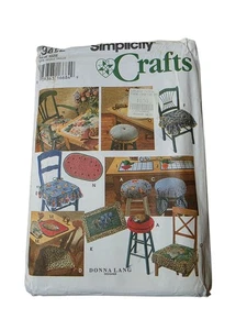 Simplicity Crafts 9452 Chair Pads Covers Placemats and Napkins 18 Designs Uncut - Picture 1 of 3