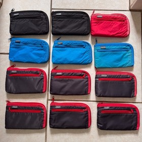 RARE Original Sony PlayStation Portable PSP Zipper Case Pouch - Red Black Blue