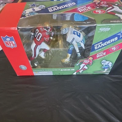 Juego de 6 figuras de acción McFarlane NFL Deion Sanders VS Jerry Rice Foto 1 de 4