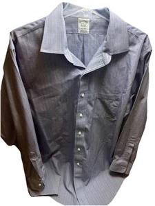 Brooks Brothers Hemd Herren 17,5 33 Blau Freizeit Button Down Regent Preppy Supima - Bild 1 von 5