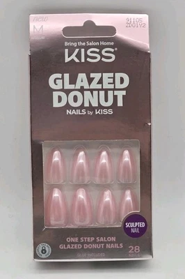 Kit de donut esmaltado Kiss Press On Nails incluye pegamento y lima #91105 mediano Foto 1 de 2