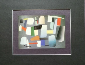 Jean Helion ""Komposition"" mattierter Offset-Lithographiedruck 1991 - Bild 1 von 2