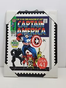 Marvel CAPTAIN AMERICA Cover Wall Art Plaque 14" x 11" New Target Store 2009 - Picture 1 of 10