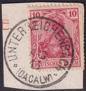 GERMANIA FRANCOBOLLO POSTALE / ANNULLO "UNDERREICHBACH" 1911 - Foto 1 di 1