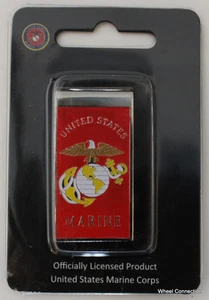 Quality United States Licensed Marine Logo Chrome Money Clip Pocket Cash Holder - Picture 1 of 6