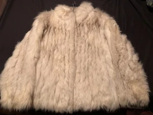 Vintage - Saga Fox Coat - Blue Fox Fur - Short - 2-Pocket - Long-Sleeve - Size 8 - Picture 1 of 14