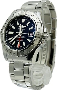 Breitling Avenger II GMT A32390 Black Automatic Mens Watch Excellent A2889 - Picture 1 of 13