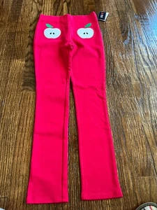 Gymboree Girls sz 10 Head of the Class Apple Red Ponte Legging Pants NWT - Picture 1 of 4