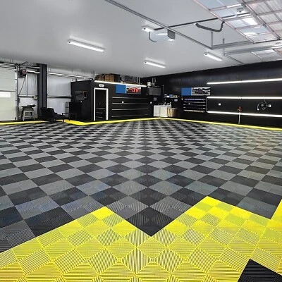 ALL4DETAIL 25/50Pcs Interlocking Garage Floor Tiles 15.75'' x 15.75'' Garage Flooring