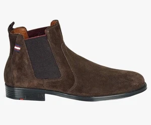 Patron By Lloyd Suede Chelsea Boots Dark Brown Men's Size 9 - Picture 1 of 9