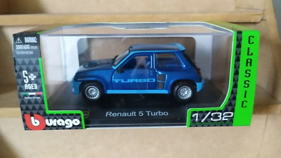 Renault 5 GT Turbo R5 1982 Burago Classic Auto Modellino Scala 1/32 Die Cast - Immagine 1 di 4