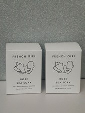 2 x FRENCH GIRL Rose Sea Soak Calming Bath Salts 283g x 2 - New and Boxed