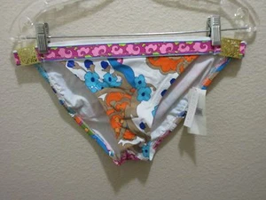 TRINA TURK MULTI COLOR FLORAL BIKINI BOTTOMS 8 NWT $76.00 - Picture 1 of 2