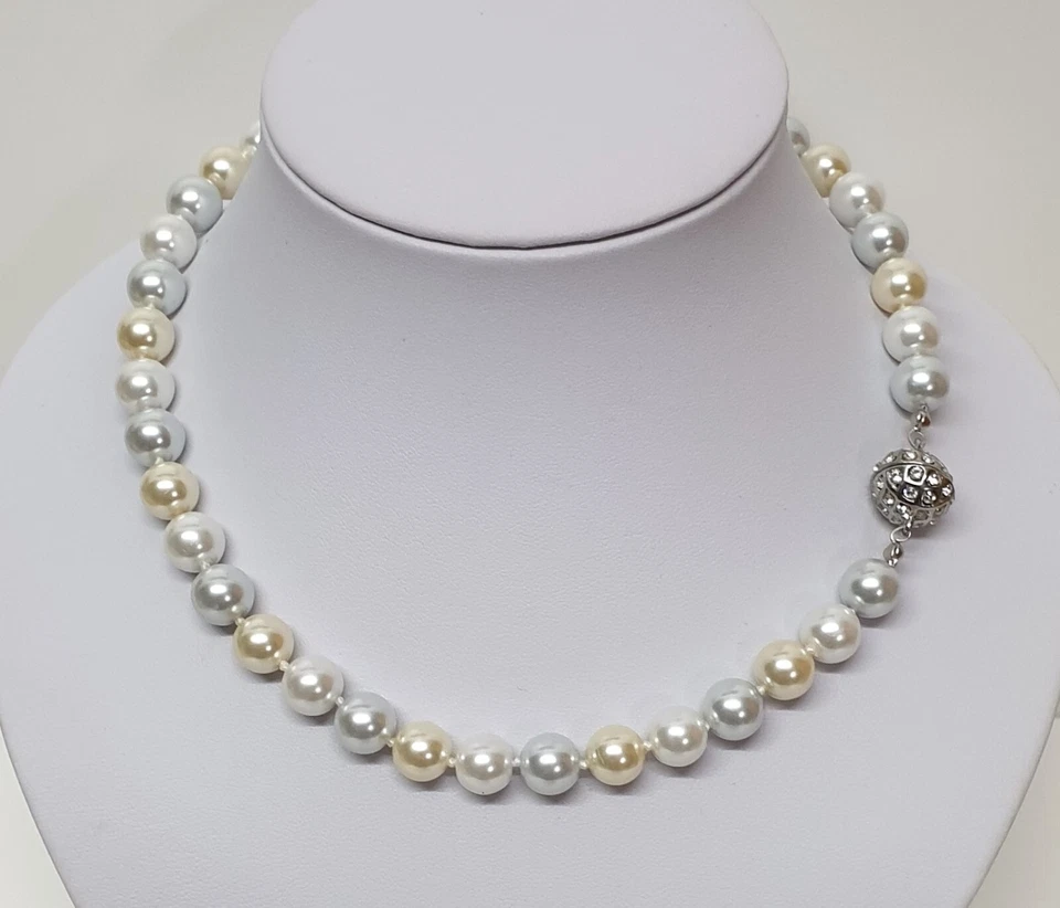 Perlenkette Multicolor 43 cm lang Magnetverschluß - neu - Bild 1 von 1