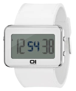 01 THE ONE TURNING DISC DIGITAL + LIGHT WATCH IPLD104-3WH WHITE CASE PU STRAP - Picture 1 of 1