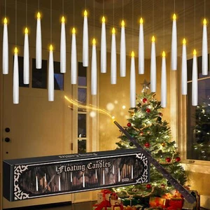 Halloween Decor Floating Candles With Wand, 20pcs Magic Hanging Candles With ... - Picture 1 of 8