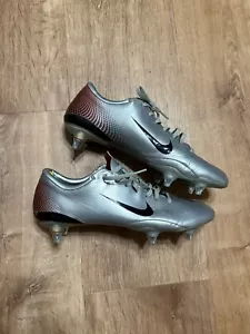 Nike Mercurial Vapor III R9 Silver Red Carbon SG Mens Size 11 Rare No Box - Picture 1 of 15