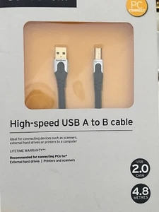 Sandstrom SUSB48M17 High-Speed 2.0 USB AtoB Kabel - 4,8m - Bild 1 von 2