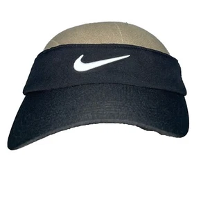 Nike Golf Featherlight Visor Hat Adjustable Strapback Black Tennis Cap Swoosh - Picture 1 of 9