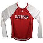 Davidson Wildcats Womens Workout Sports Shirt Medium Under Armour Red White