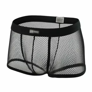 Herren Durchsichtig Boxershorts Sexy Mesh Trunks Shorts Unterwäsche Atmungsaktiv Höschen - Bild 1 von 8
