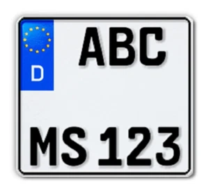 1 Motorrad Kennzeichen | 220 x 200 mm | Roller | Saison | H + E - Bild 1 von 1