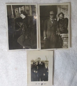 Mujer bonita con sombrero y abrigo de piel elegante foto de colección alrededor de 1940 instantánea original - Imagen 1 de 3